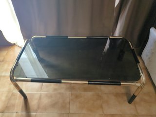 Mesas auxiliares cristal y metal 110x60 y 65x65