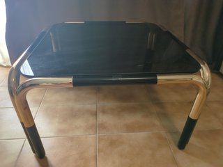 Mesas auxiliares cristal y metal 110x60 y 65x65