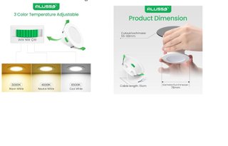 12 Focos LED Empotrables 78mm 3CCT Dimmable