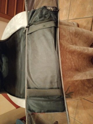Transportín para perro con estampado floral