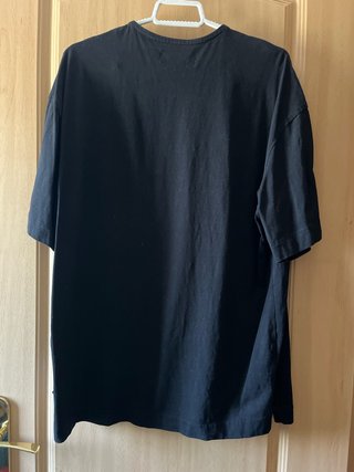 Camisa Bershka Negra Botones Logo B