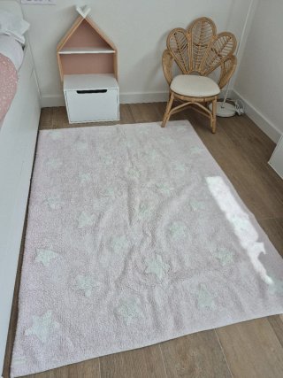 Lorena Canals alfombra infantil stars rosa 120x160