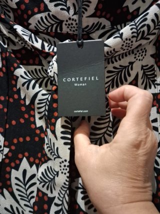 Pantalón Cortefiel Estampado Flores Talla XL