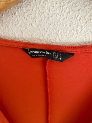 Vestido rojo manga larga -Talla S-Como nuevo
