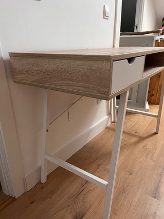 Mesa recibidor escritorio madera y metal