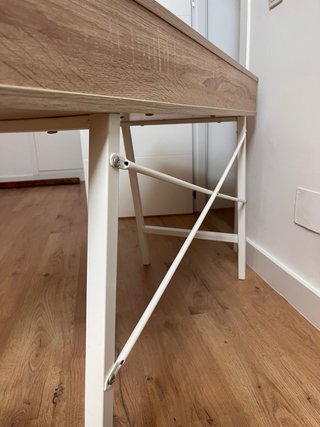 Mesa recibidor escritorio madera y metal