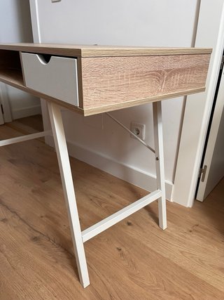 Mesa recibidor escritorio madera y metal