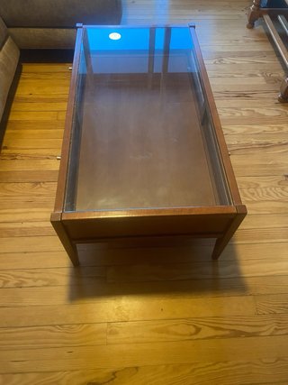 Mesa de centro madera y cristal
