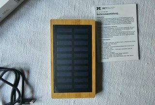 METMAXX SolarBankProBamboo Power Bank