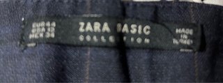 Pantalón Zara cuadros azul y marrón