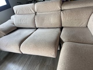 Sofá cama beige tela