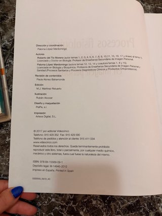 Procesos fisiológicos y de higiene en imagen pers