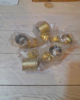 PORTALAMPADE IN METALLO VINTAGE ATTACCO E27 nuovi