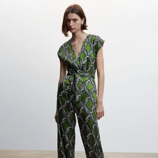 Mono MNG verde estampado talla M