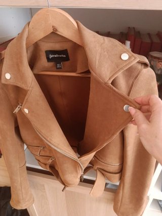 Chaqueta Biker Stradivarius Marrón