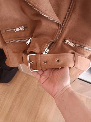 Chaqueta Biker Stradivarius Marrón