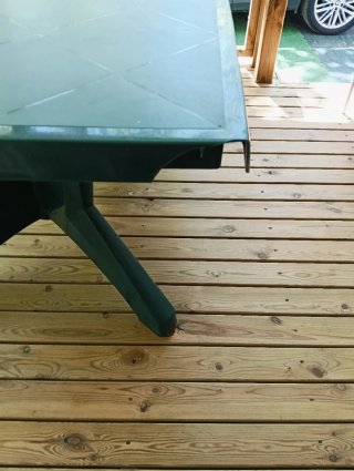 Tavolo in plastica verde
