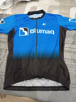 Maillot Ciclismo Azul y Negro Talla M