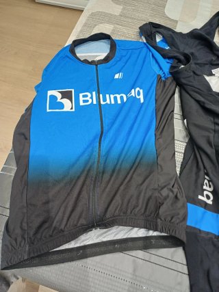 Maillot Ciclismo Azul y Negro Talla M