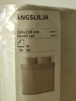 Funda nórdica grande beige de algodón %