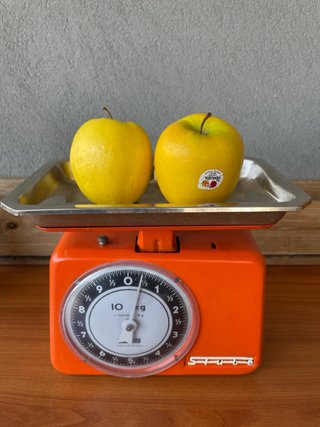 Bilancia vintage da cucina STUBE arancione 10 Kg