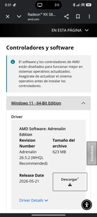 Tarjeta Gráfica XFX RX 580 8GB