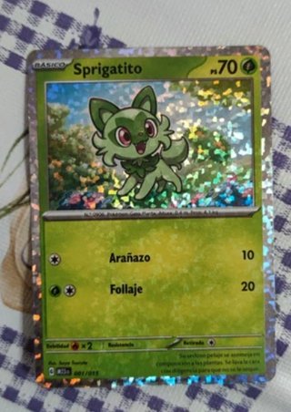 Carta Pokémon Sprigatito HOLO McDonald's