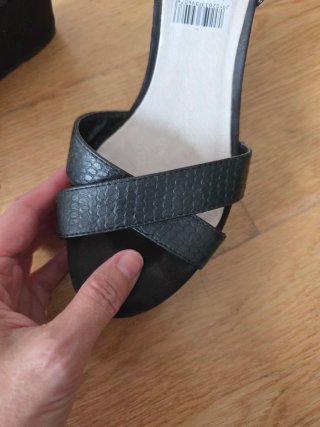Sandalias cuña negras talla 37
