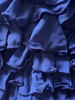 Traje Flamenca Azul Eléctrico Exclusivo