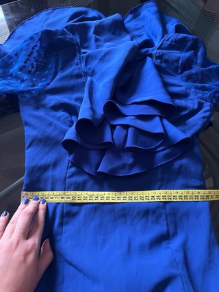 Traje Flamenca Azul Eléctrico Exclusivo