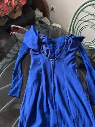 Traje Flamenca Azul Eléctrico Exclusivo