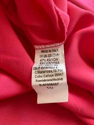 Vestido fuscia manga larga