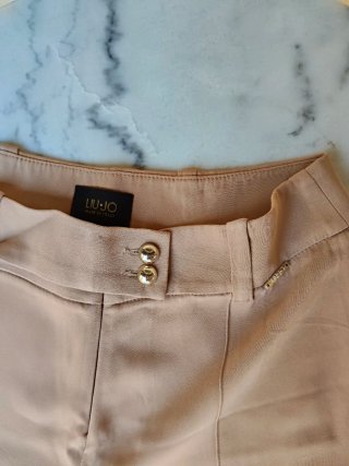 Pantaloni Liu Jo beige a sigaretta