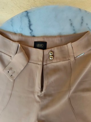 Pantaloni Liu Jo beige a sigaretta