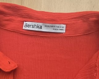 Camisa naranja Bershka