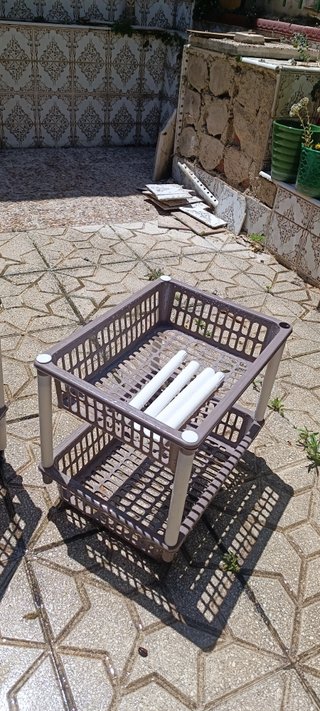 Tres Carritos Organizador Plástico Gris 3 Niveles