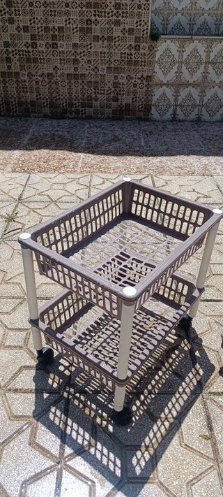 Tres Carritos Organizador Plástico Gris 3 Niveles