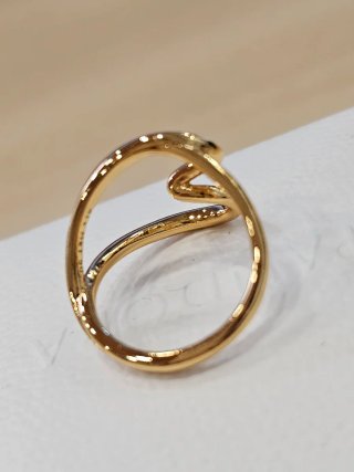 Anillo Pandora Corazón Orgánico Dorado Talla 50