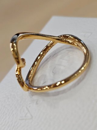 Anillo Pandora Corazón Orgánico Dorado Talla 50