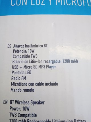 Altavoz Karaoke ELBE Negro