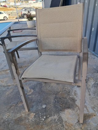 Mesa de jardín cristal y 4 sillas