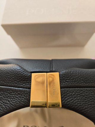 Bolso Polène Negro Piel Dorado
