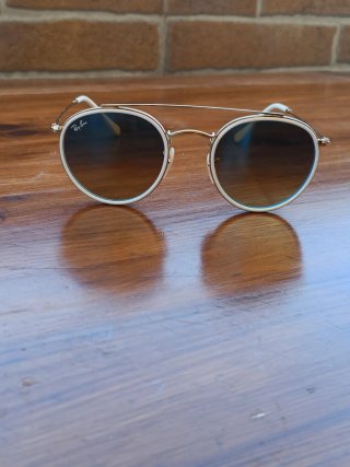 Ray-Ban Gatsby Azul Espejo Gafas de Sol ¡NUEVAS!