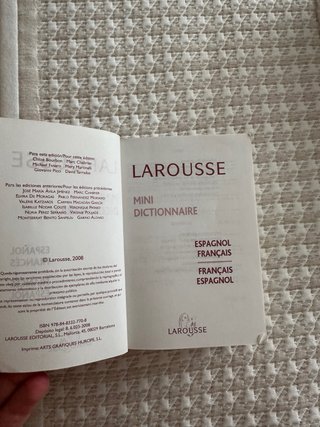 Larousse mini diccionario español-francés, fran...