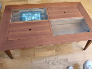 Mesa de centro madera y cristal