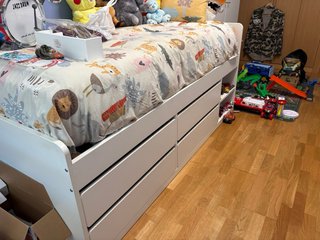 Cama infantil con cajones 90 cm