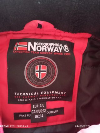 Cazadora Geographical Norway Roja