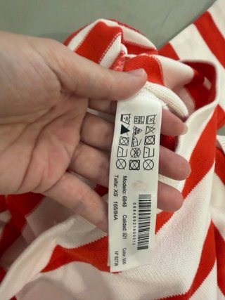 Jersey Massimo Dutti rayas rojo y blanco