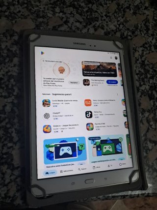 Tablet Samsung Gris y Blanca
