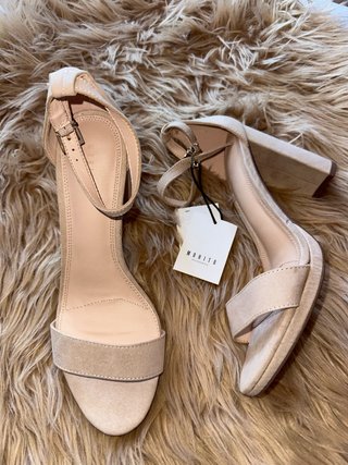 Sandalias Tacón Beige Talla 41